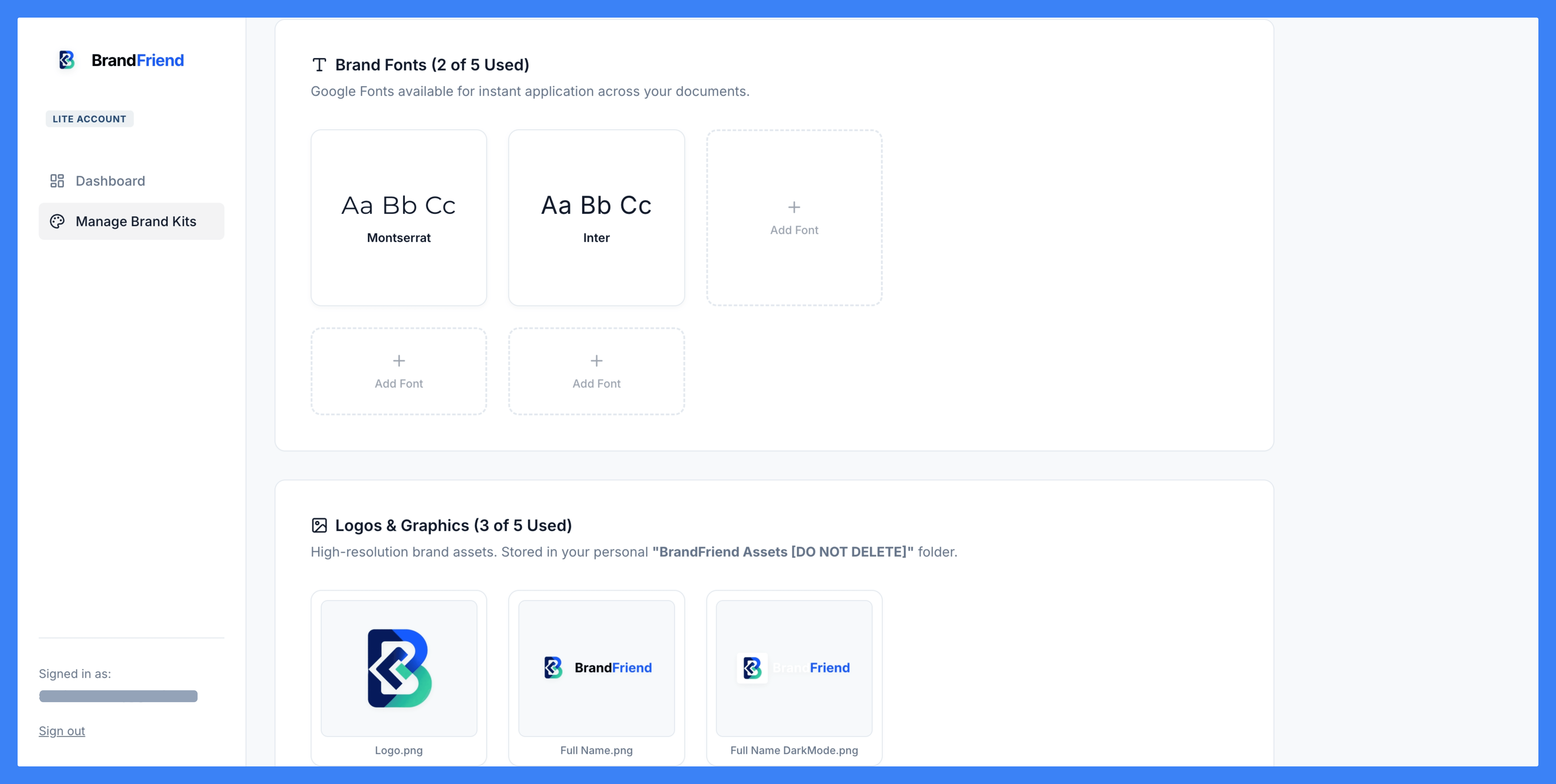 Brand Kit Dashboard